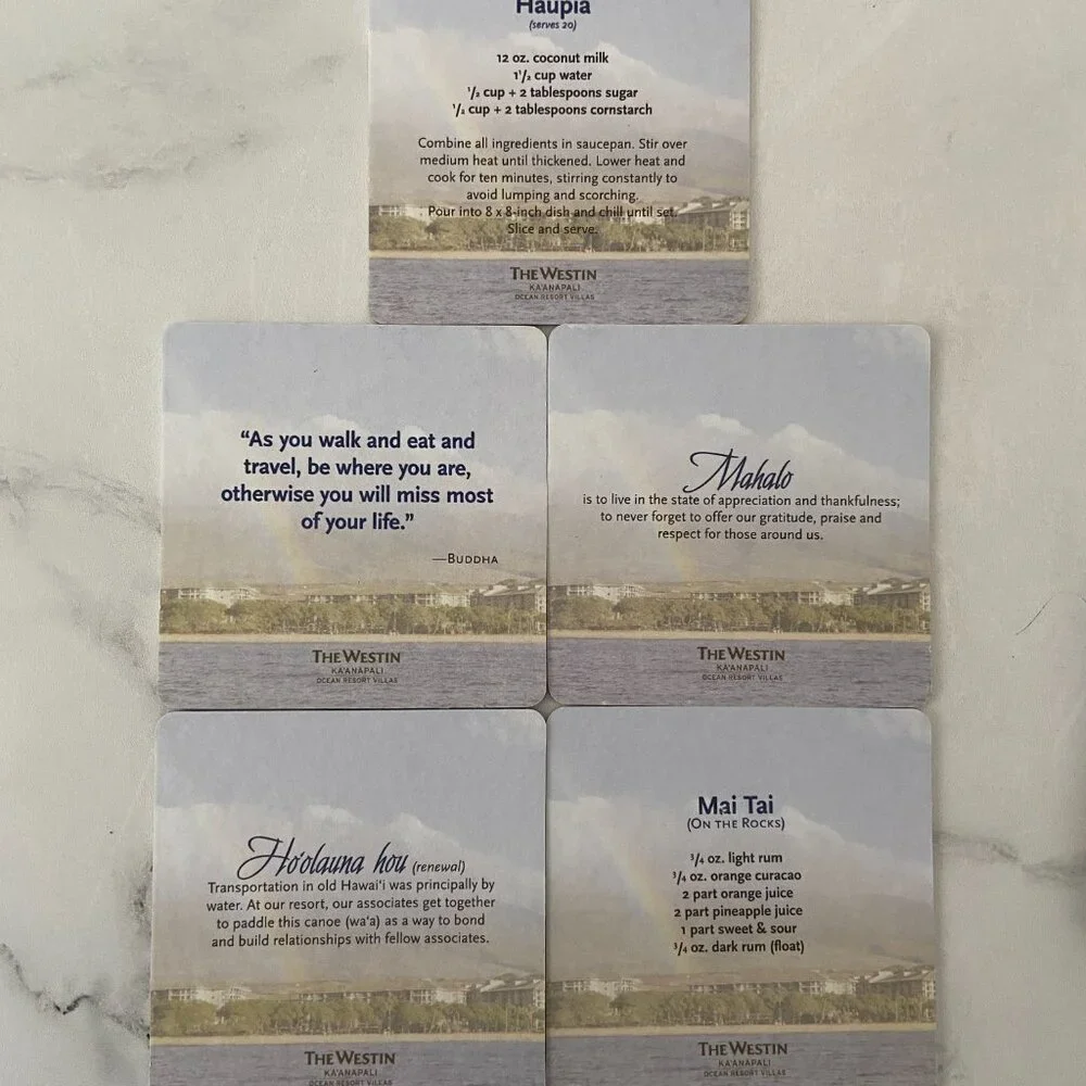 Hawaii Coasters, Boxed Set of 15, Ka'anapali